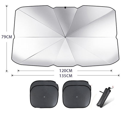 Parasol plegable para parabrisas de coche, protección UV, aislamiento térmico, cubierta para ventana delantera, protector interior, gadgets de verano