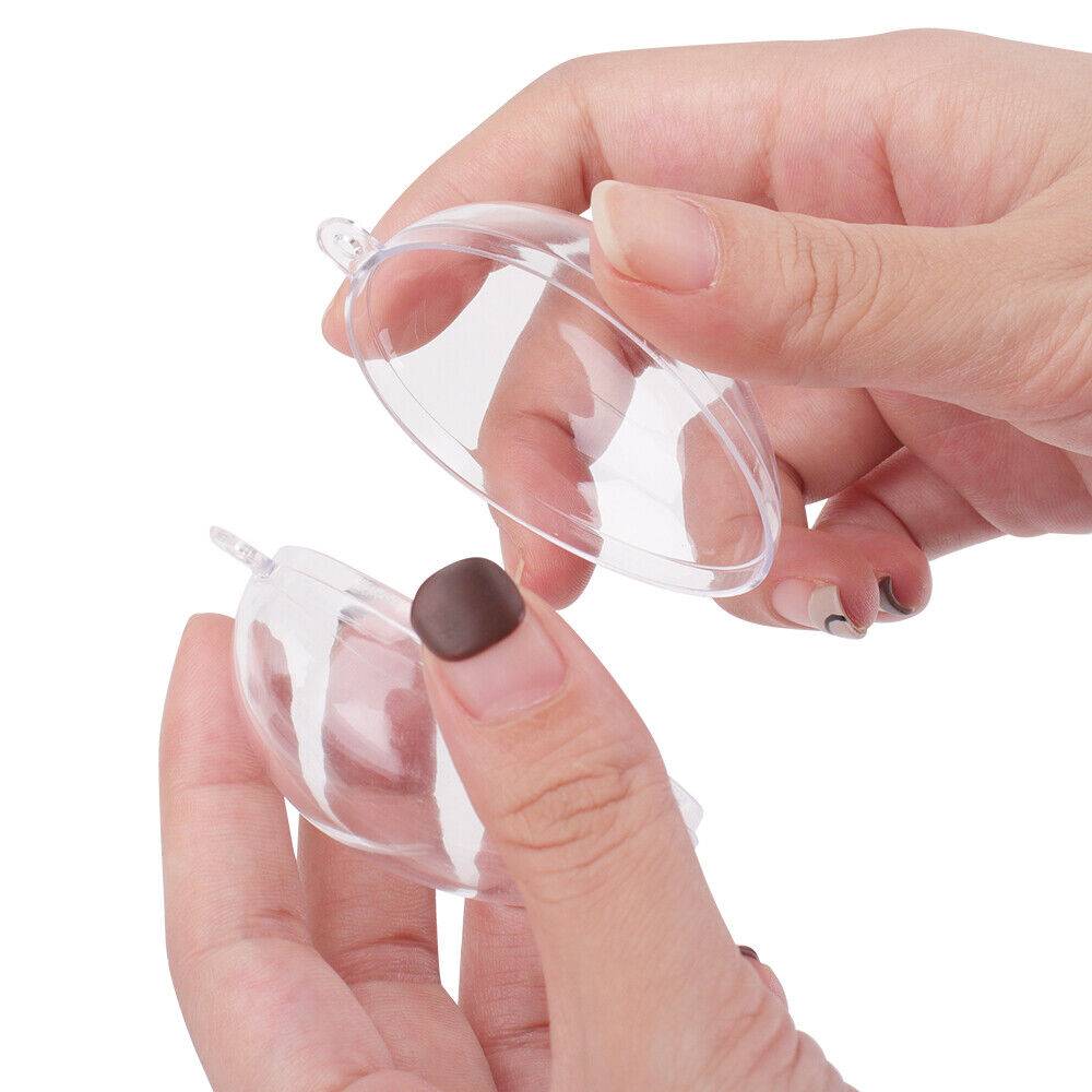 Transparent DIY Christmas Ornament Balls (5 Pieces)