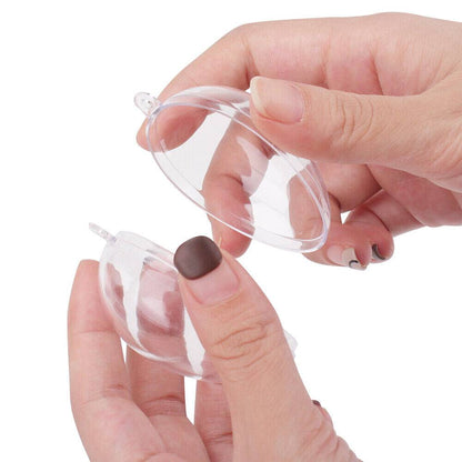 Transparent DIY Christmas Ornament Balls (5 Pieces)