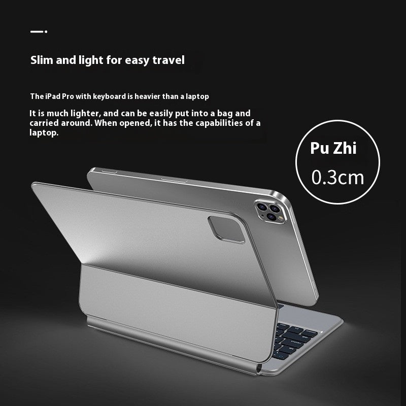 Teclado de control mágico de suspensión para tableta, cubierta protectora de succión magnética integrada para tablet.