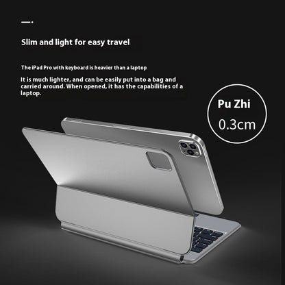 Teclado de control mágico de suspensión para tableta, cubierta protectora de succión magnética integrada para tablet.