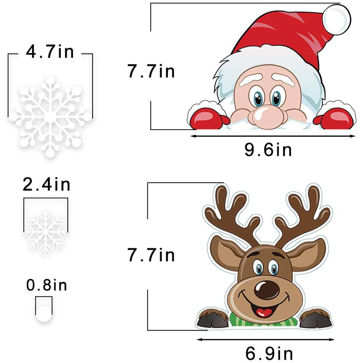 Christmas Snowflake Window Stickers (4 Sheets)
