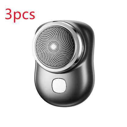 Mini afeitadora facial inalámbrica portátil, recargable por USB, eléctrica, en seco y húmedo, sin dolor, tamaño pequeño, para hombres.