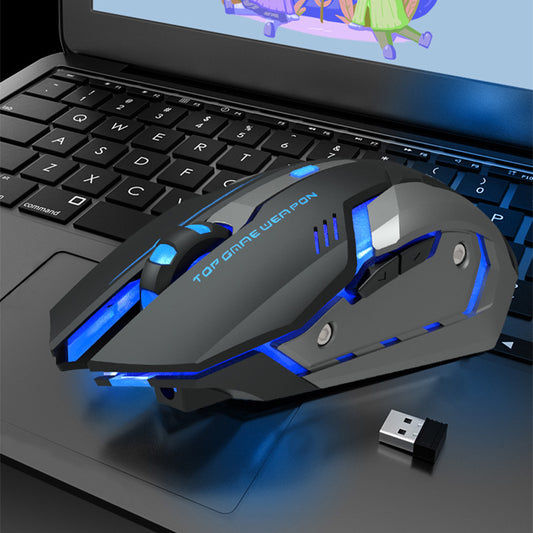 Ratón para juegos silencioso con carga inalámbrica