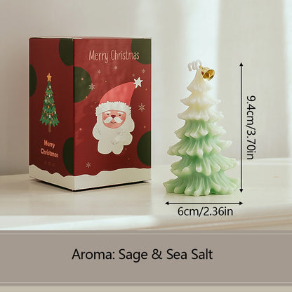 Vela de Feliz Navidad 3D con forma de árbol de Navidad, velas de aromaterapia, adornos para Navidad, fiesta de Año Nuevo, decoración del hogar, regalo de Navidad