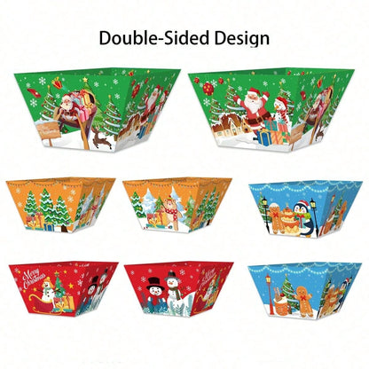 12-Pack Christmas Paper Food Trays