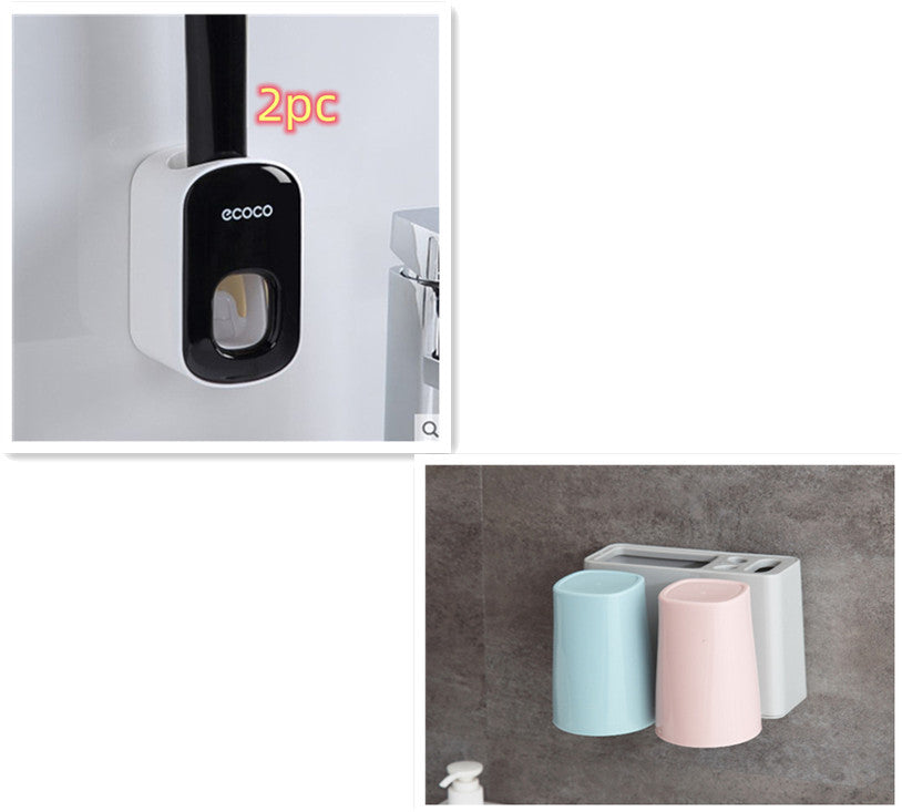 Wall-Mounted Automatic Toothpaste Dispenser Set