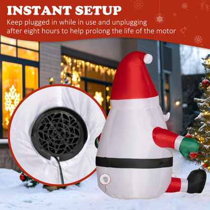 Christmas Inflatable Santa & Penguin in Candy Stocking (LED)