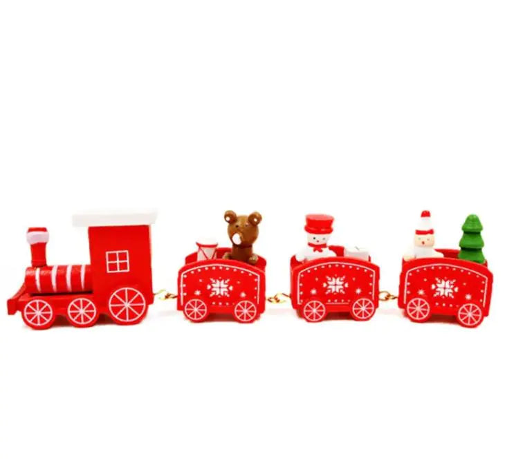 Wooden Christmas Train Ornament