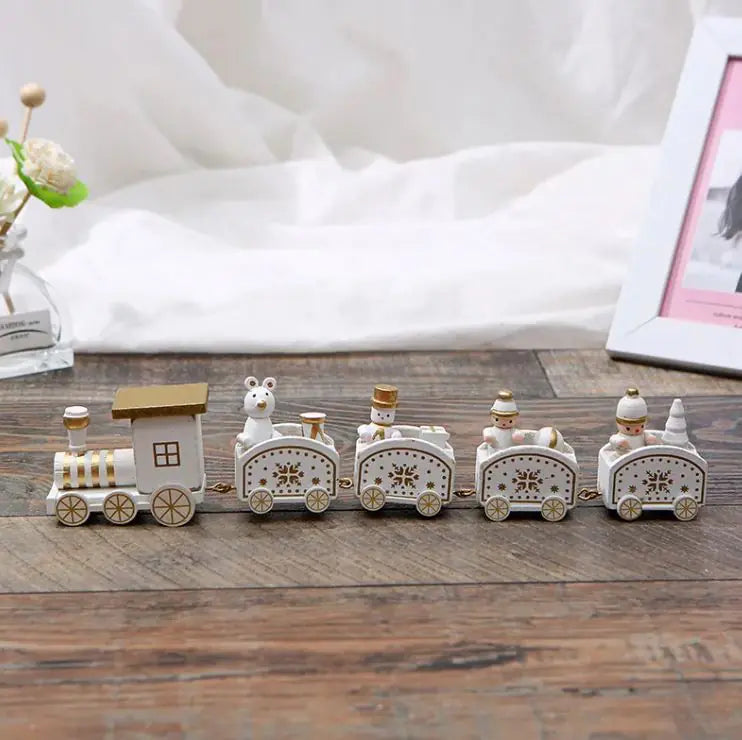 Wooden Christmas Train Ornament