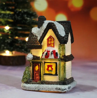 Christmas Resin House LED Light Decoration